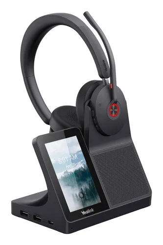Yealink WH68 Workstation Headset Auricolare Con cavo e senza cavo A Padiglione Musica e Chiamate USB tipo-C Bluetooth Base di ricarica Nero