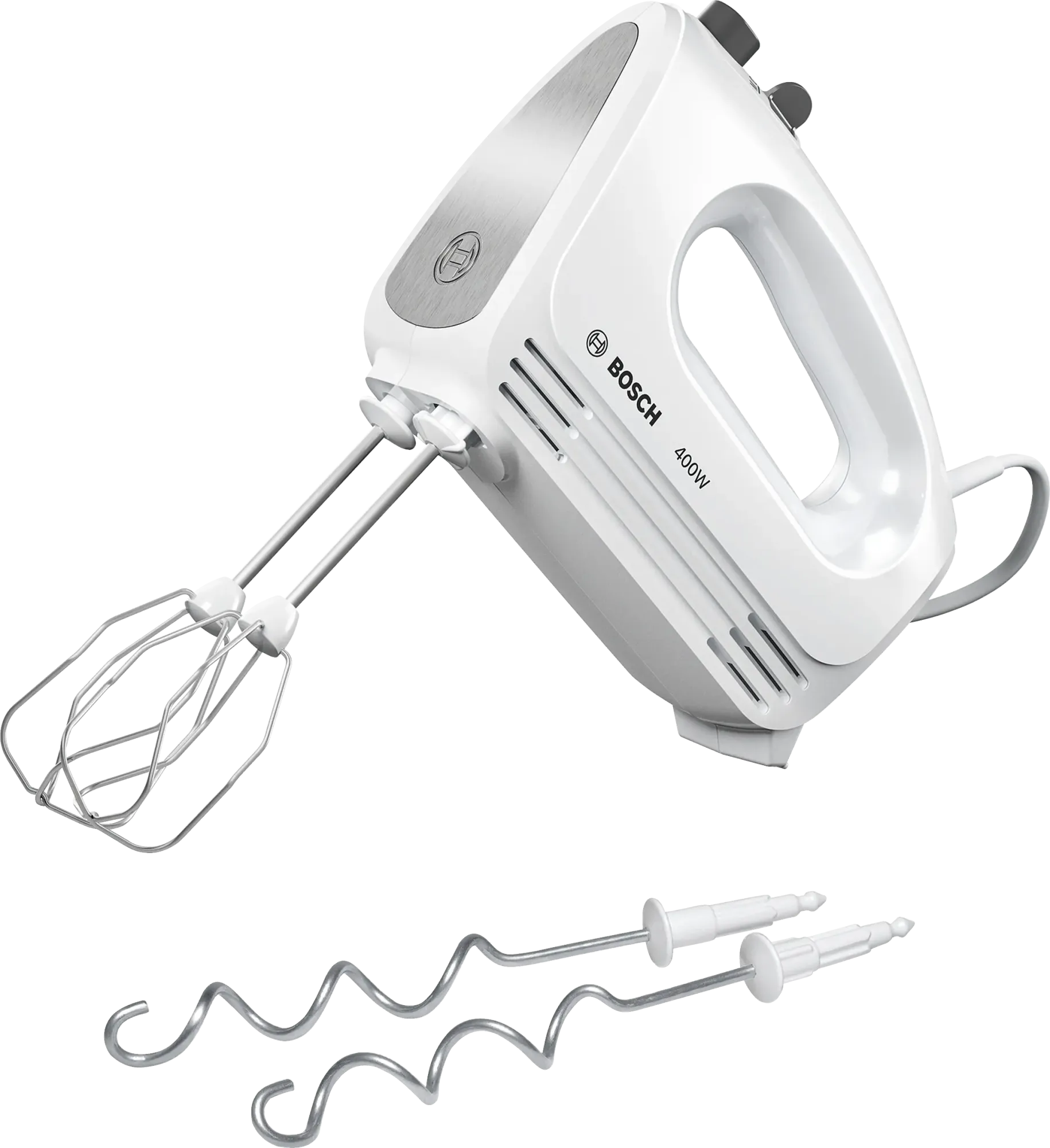 Batteur CleverMixx 400 W Blanc, Inox brossé MFQ24200
