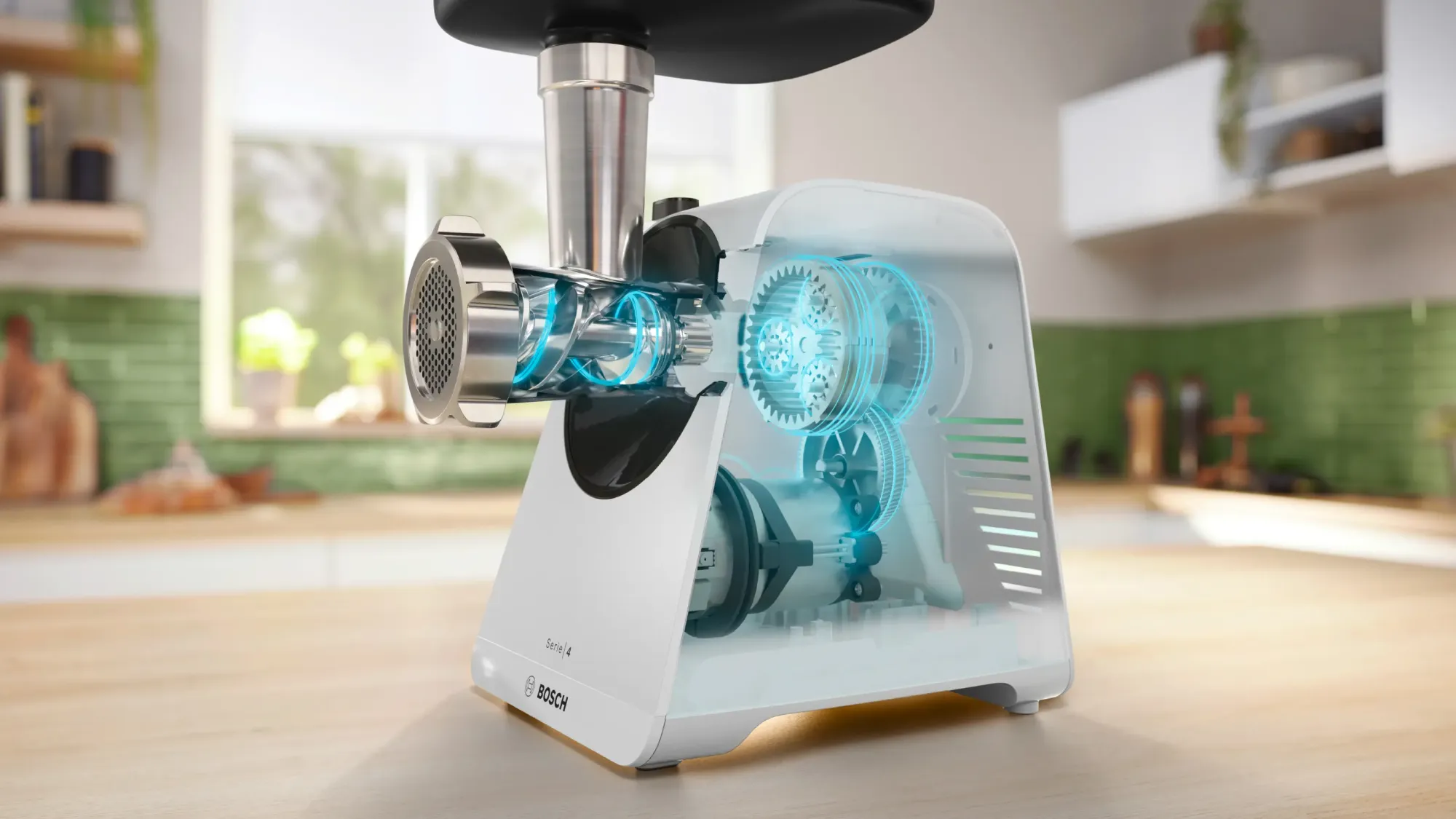Série 4 Hachoir à viande MultiPower 1900 W Blanc, blanc MFWS420W
