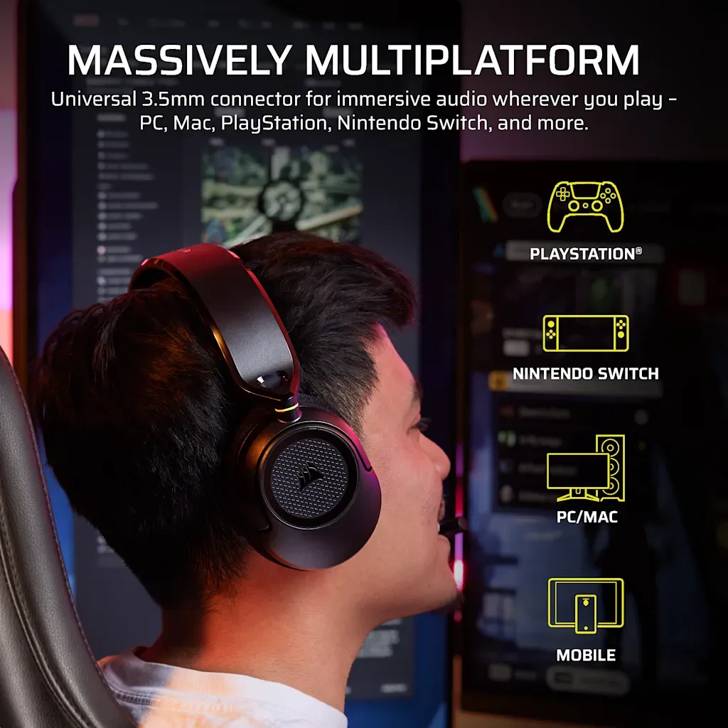 Casque Gaming HS35 v3, Carbone