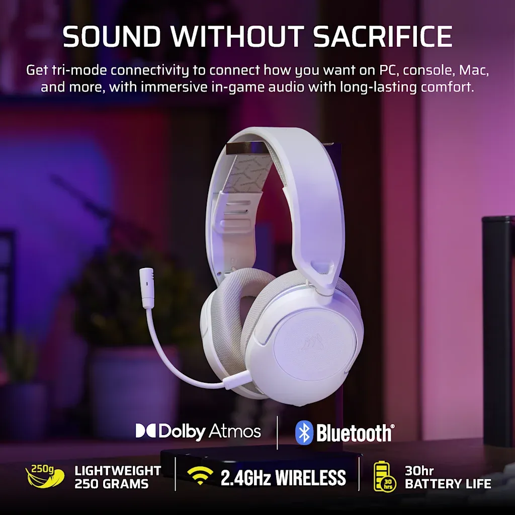 Casque gaming sans fil HS35 v3, Blanc