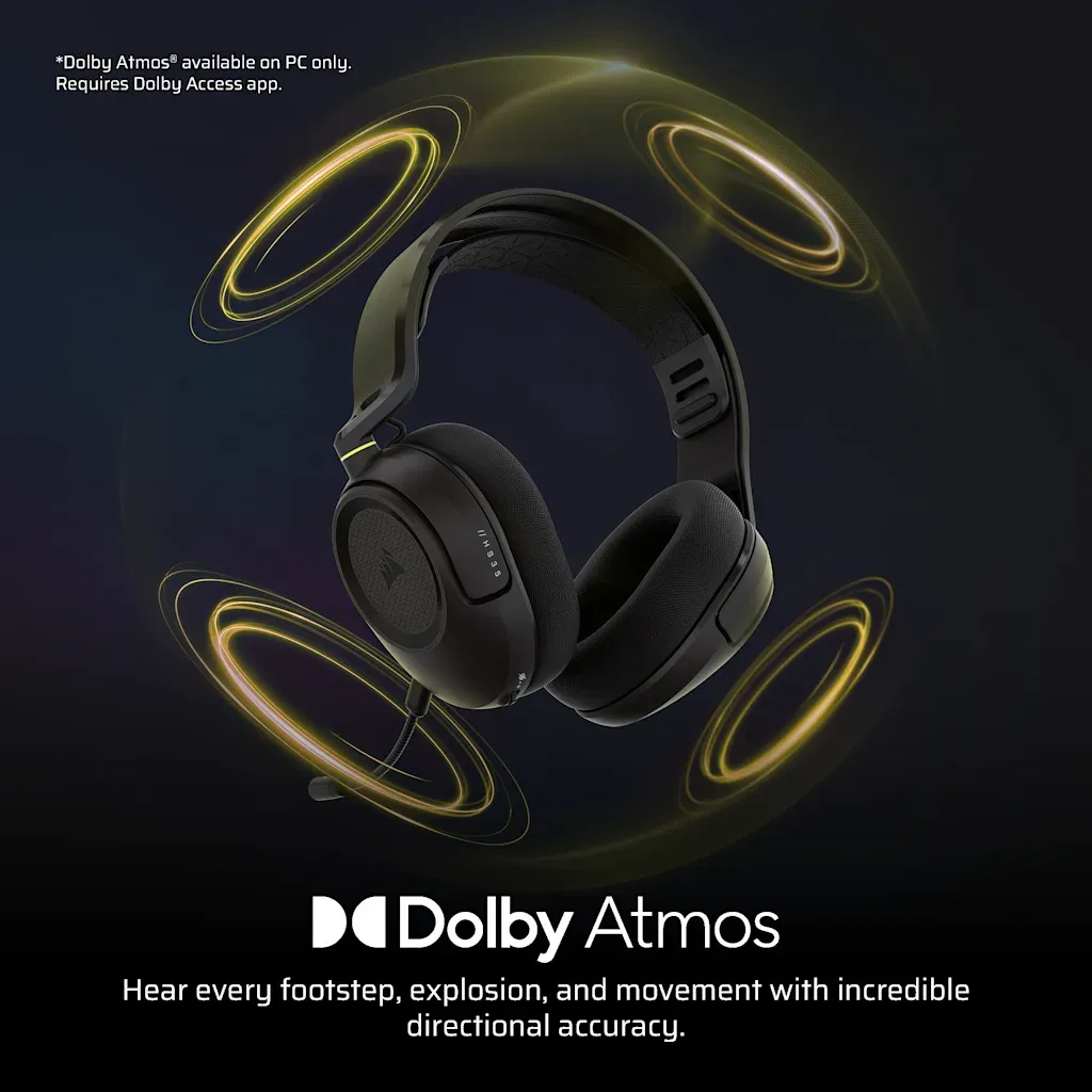 Casque gaming HS35 v3 sans fil, carbone