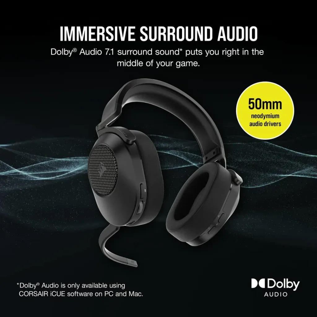 Casque gaming HS65 WIRELESS Carbone