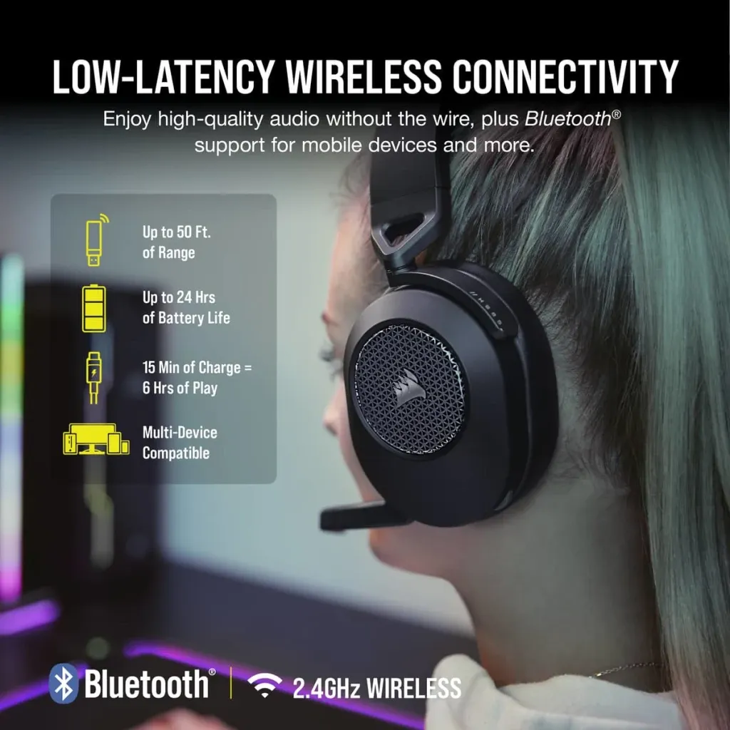 Casque gaming HS65 WIRELESS Carbone