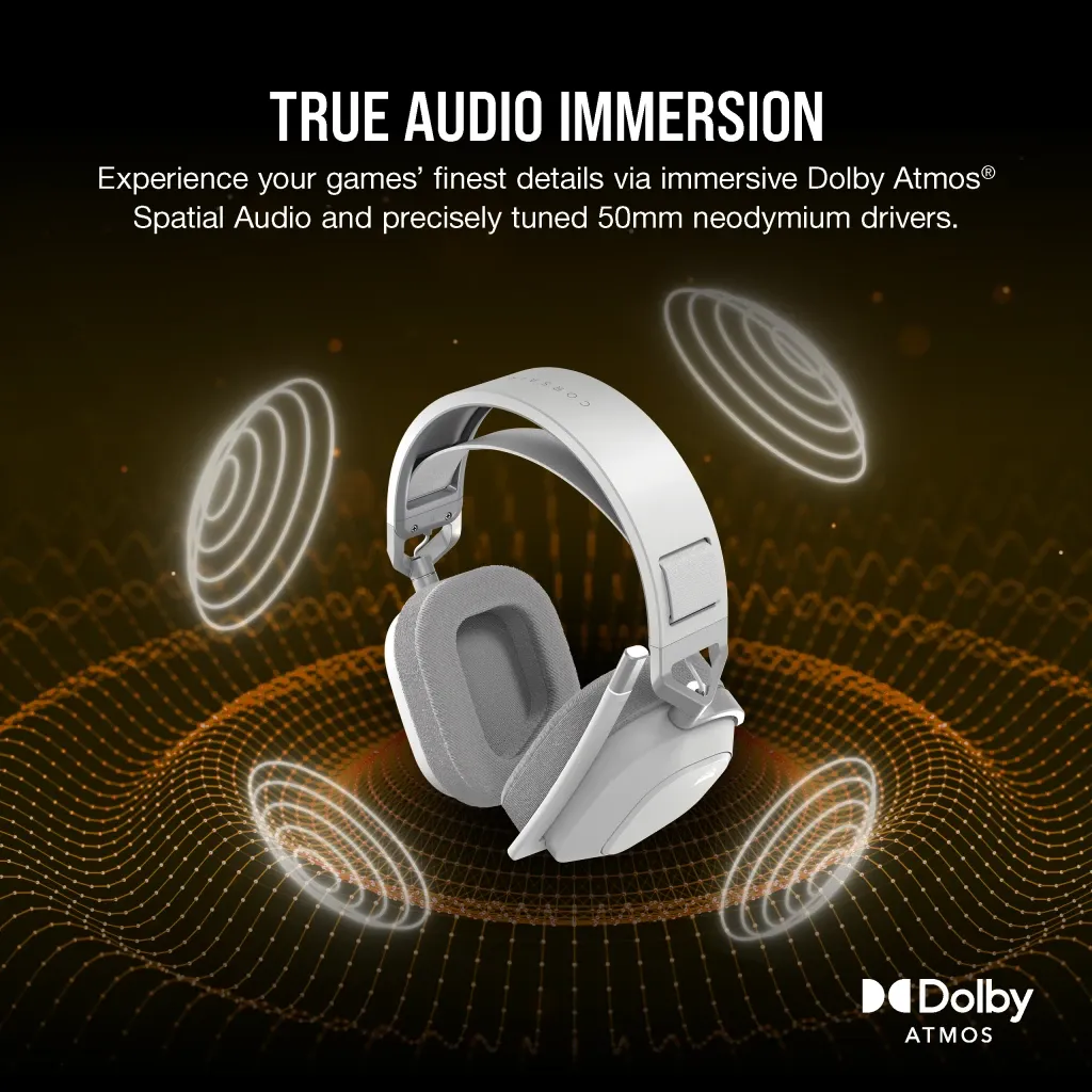 Casque gaming HS80 MAX WIRELESS, blanc