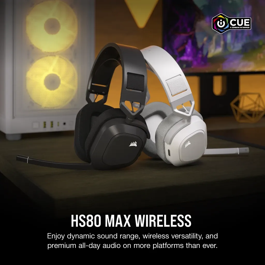 Casque gaming HS80 MAX WIRELESS, gris acier