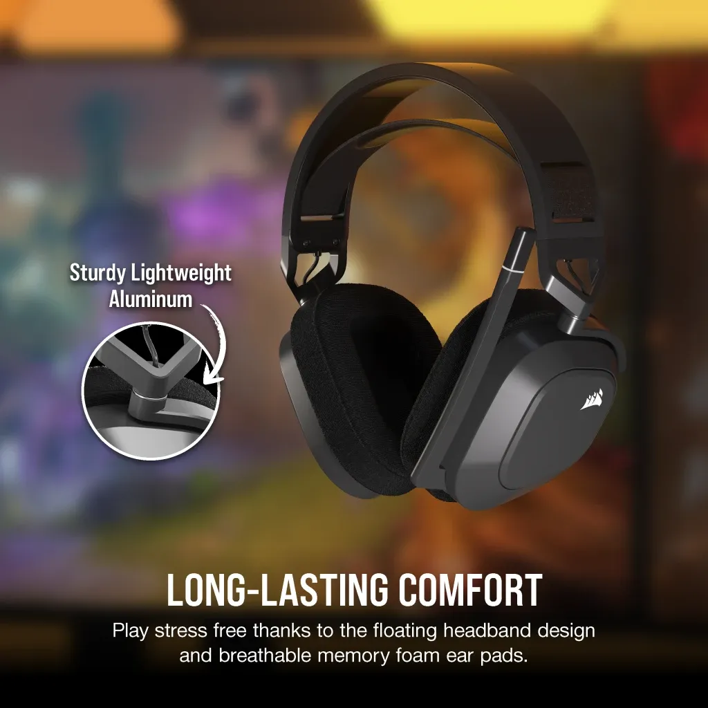 Casque gaming HS80 MAX WIRELESS, gris acier