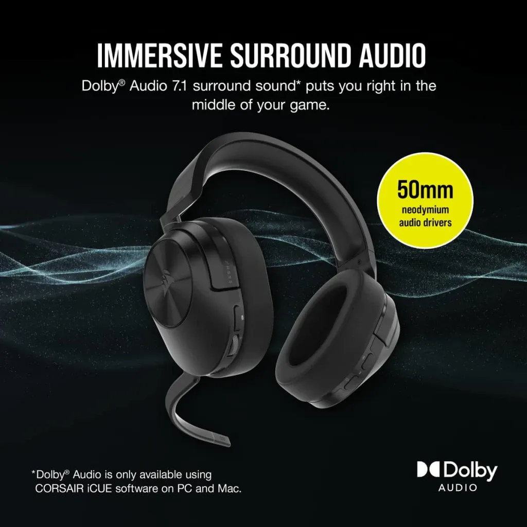 Casque gaming HS55 WIRELESS Carbone