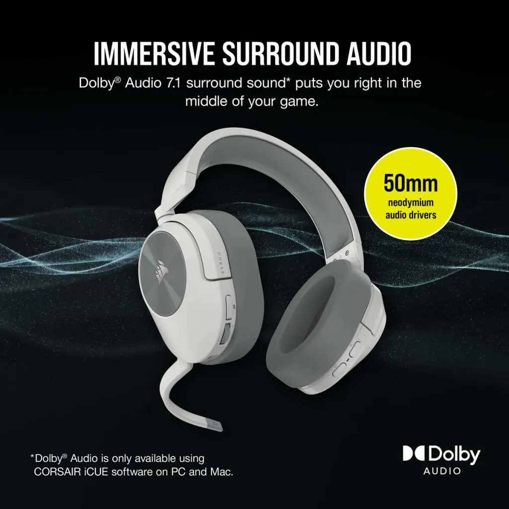 Casque gaming HS55 WIRELESS Blanc