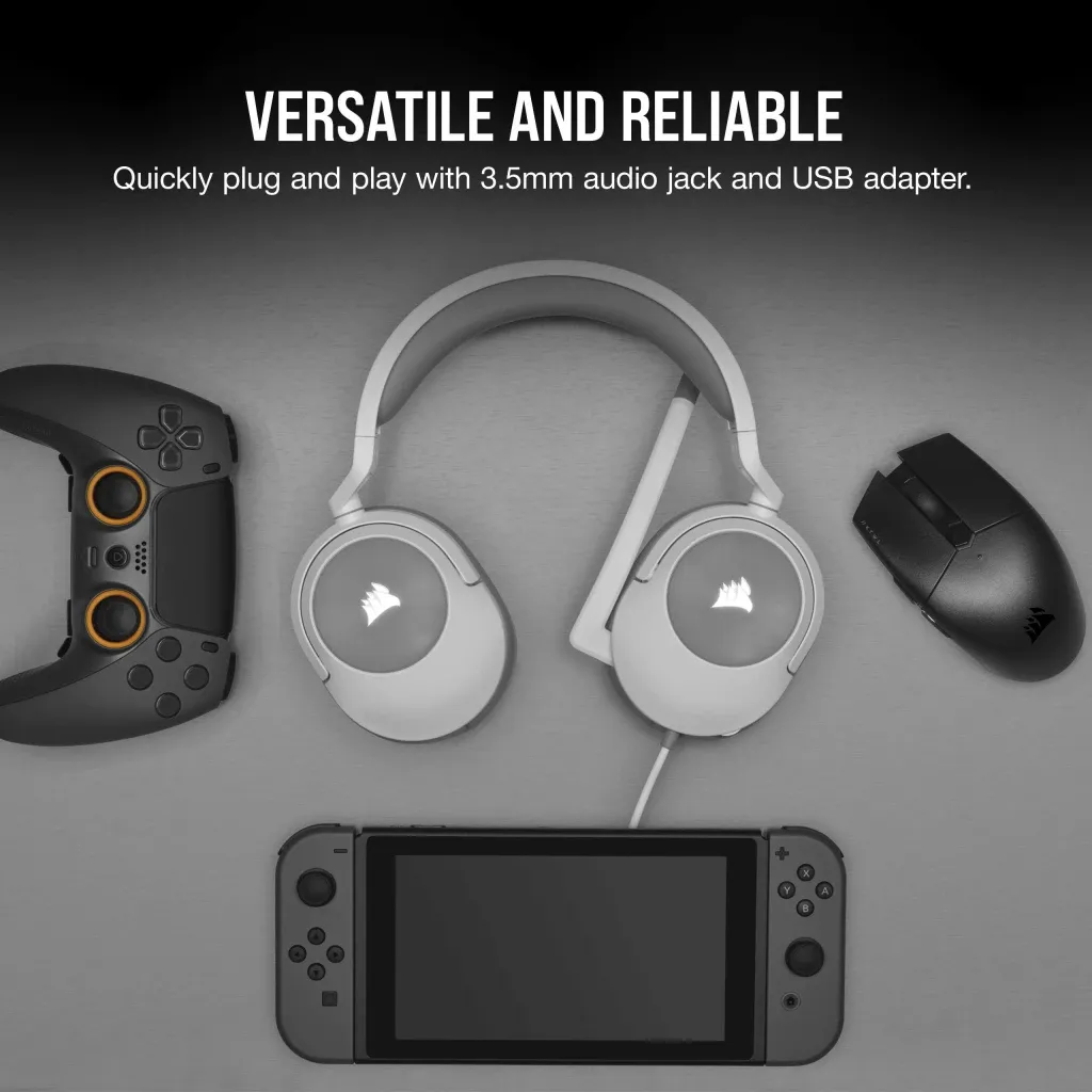 Casque gaming filaire HS55 SURROUND Blanc