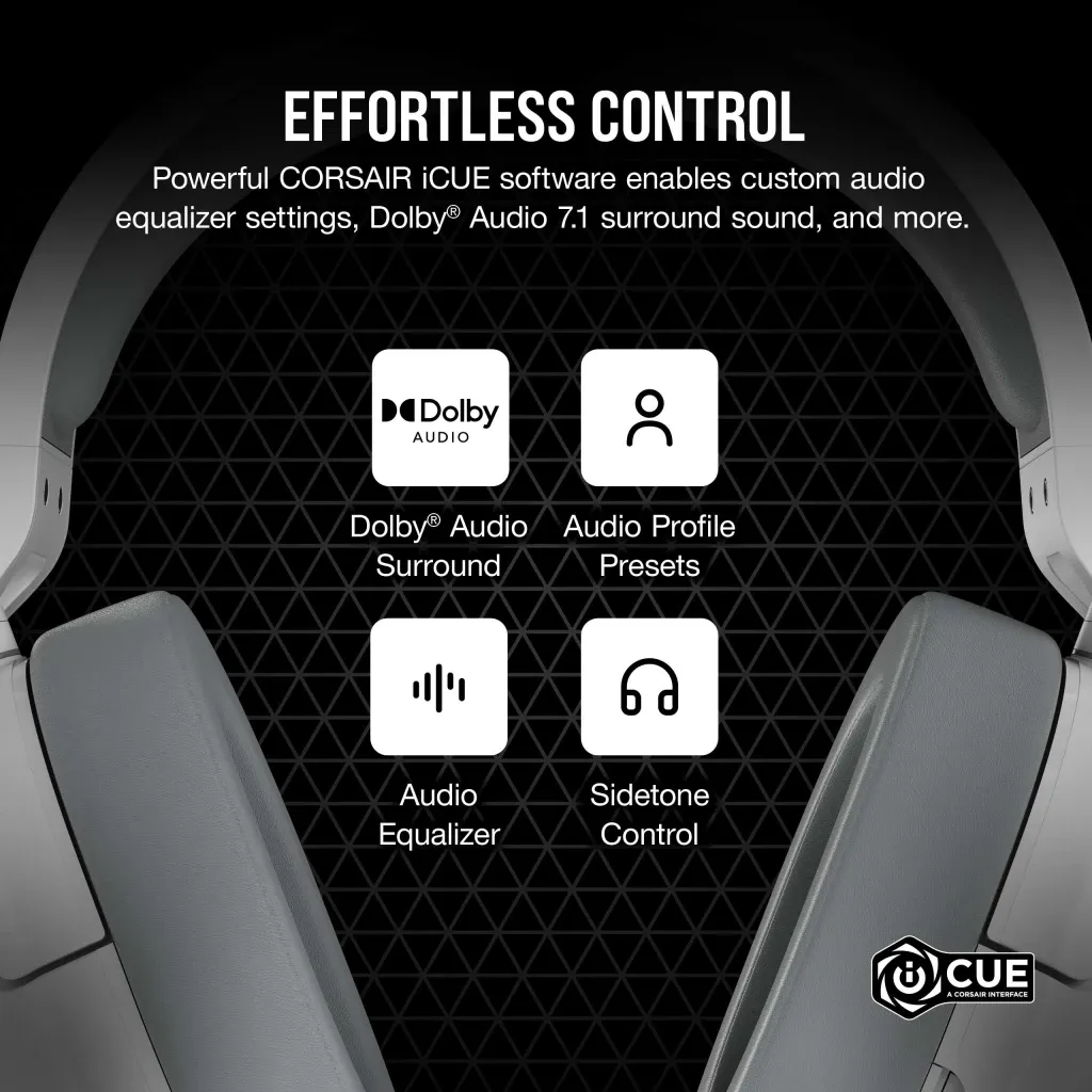 Casque gaming filaire HS55 SURROUND Blanc