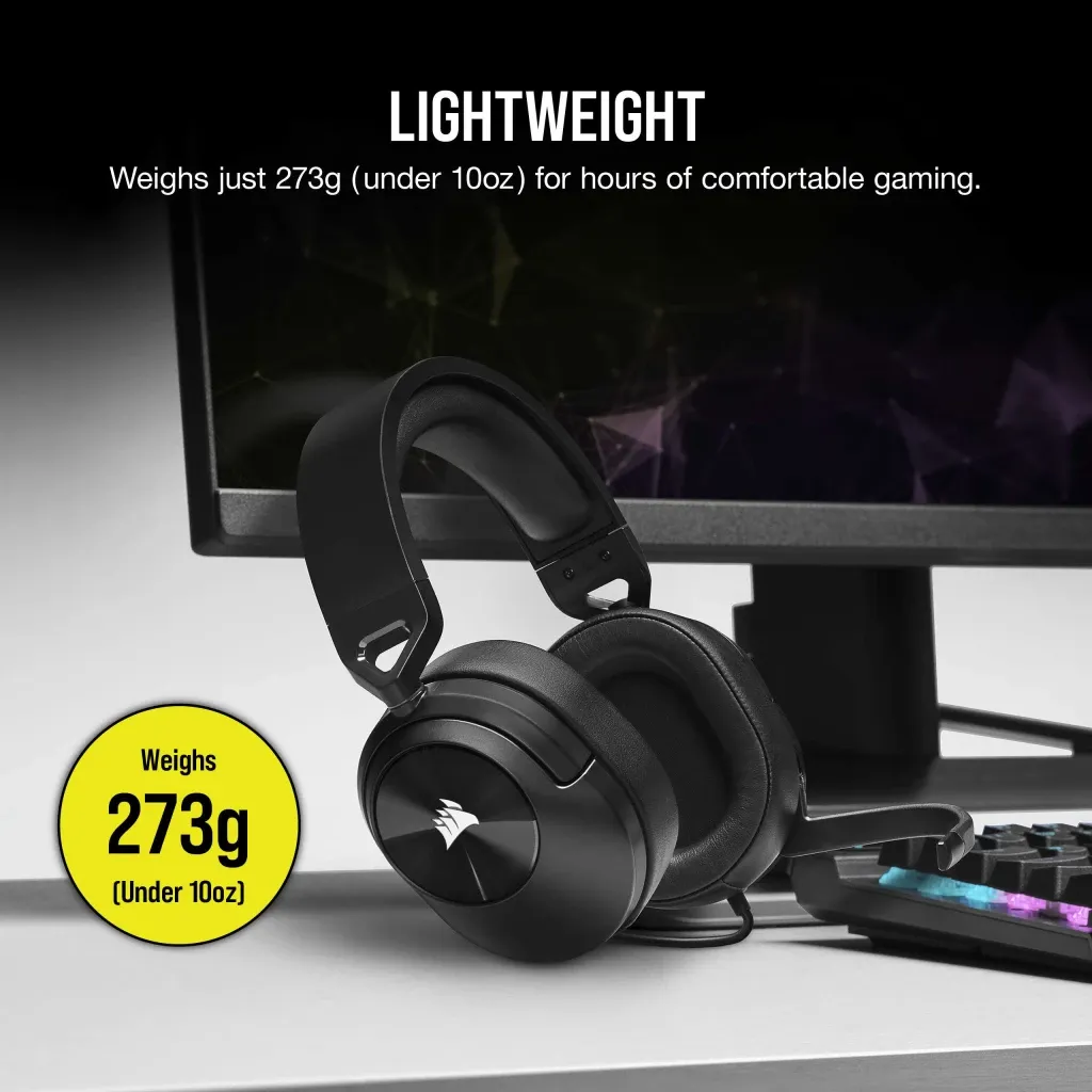 Casque gaming filaire HS55 STEREO Carbone