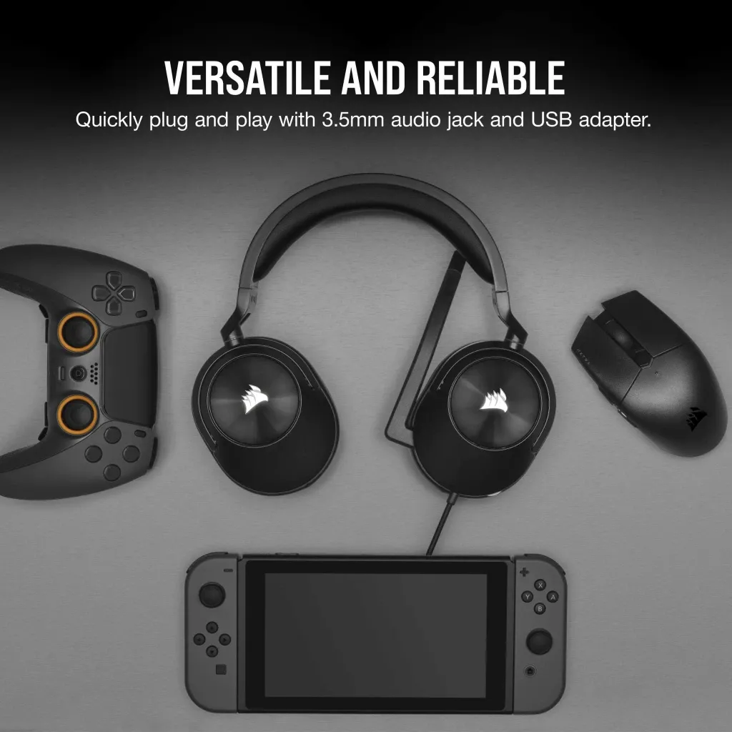Casque gaming filaire HS55 SURROUND Carbone