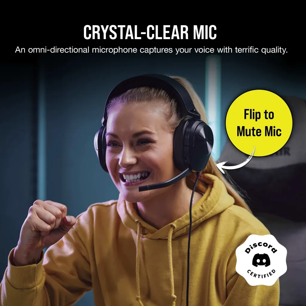 Casque gaming filaire HS55 SURROUND Carbone