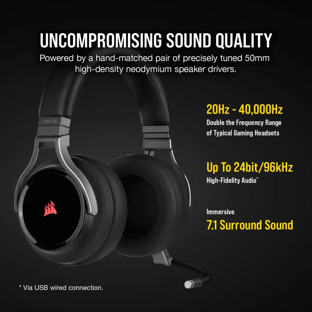 Casque gaming haute-fidélité VIRTUOSO RGB WIRELESS Carbone