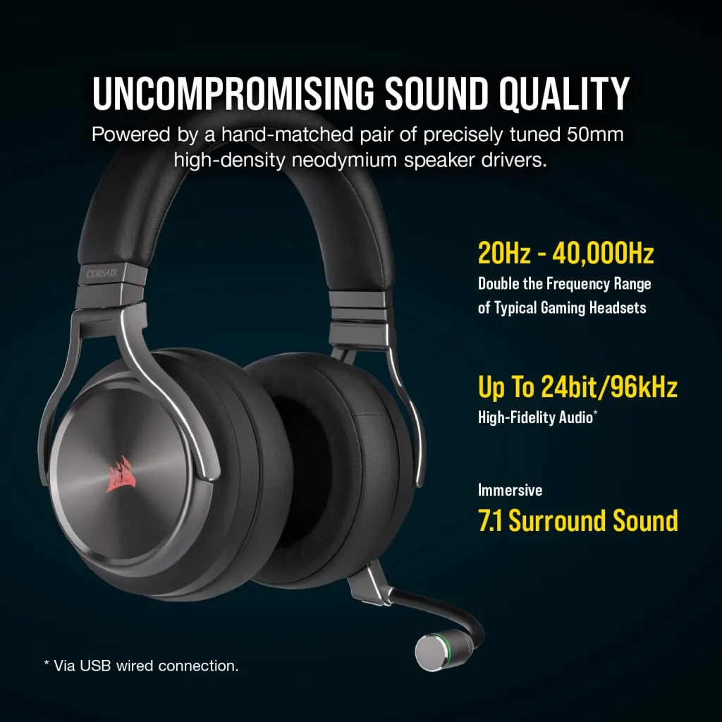 Casque gaming haute-fidélité VIRTUOSO RGB WIRELESS SE gris acier (UE)