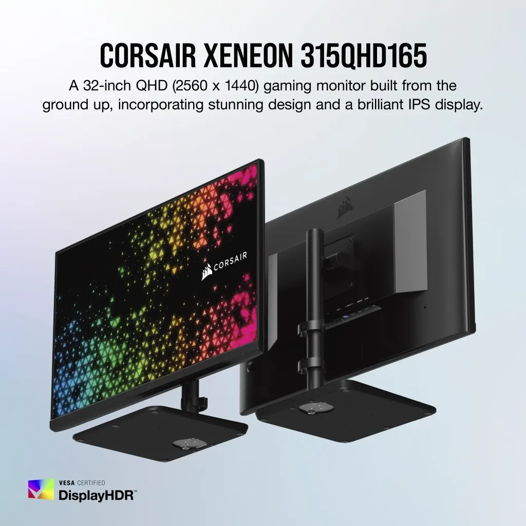 Écran gaming CORSAIR XENEON 315QHD165 IPS 32 pouces, QHD (2560 x 1440), 165 Hz, 1 ms, HDR-ready, 1,07 milliard de couleurs