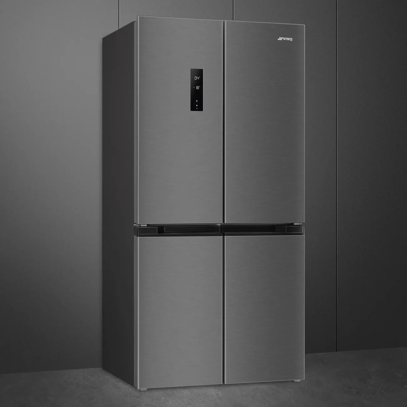 Réfrigérateur 4 portes Dark Grey Inox Look Esthétique Universel FQI48KD