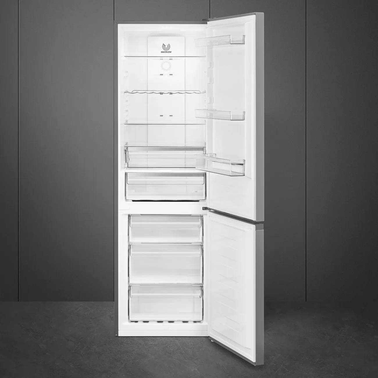 Réfrigérateur Combiné Inox Look Esthétique Universel RC18XDND