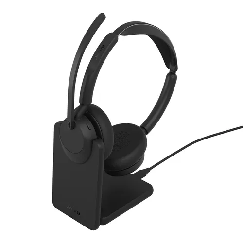 Jabra Evolve3 45 Headset Draadloos Hoofdband Kantoor/callcenter USB Type-C Bluetooth Zwart