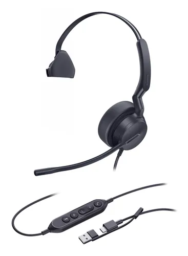 Yealink UH42 Mono USB-C/A Headset Kopfhörer Kabelgebunden Kopfband Anrufe/Musik USB Type-C / USB Type-A Schwarz