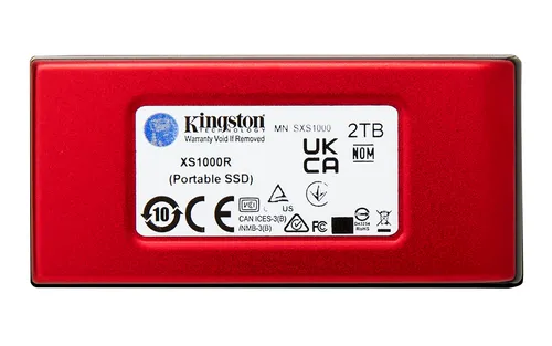 Kingston Technology 2TB SSD externo XS1000 USB 3.2 Gen 2, Rojo