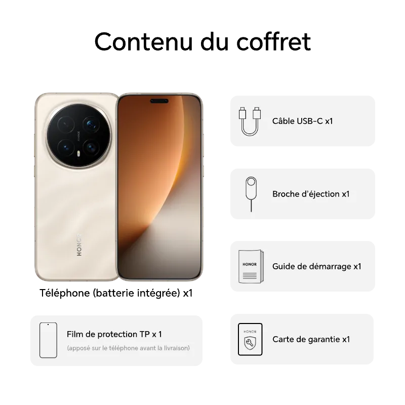HONOR Magic8 Pro 12 Go + 512 Go Sunrise Gold