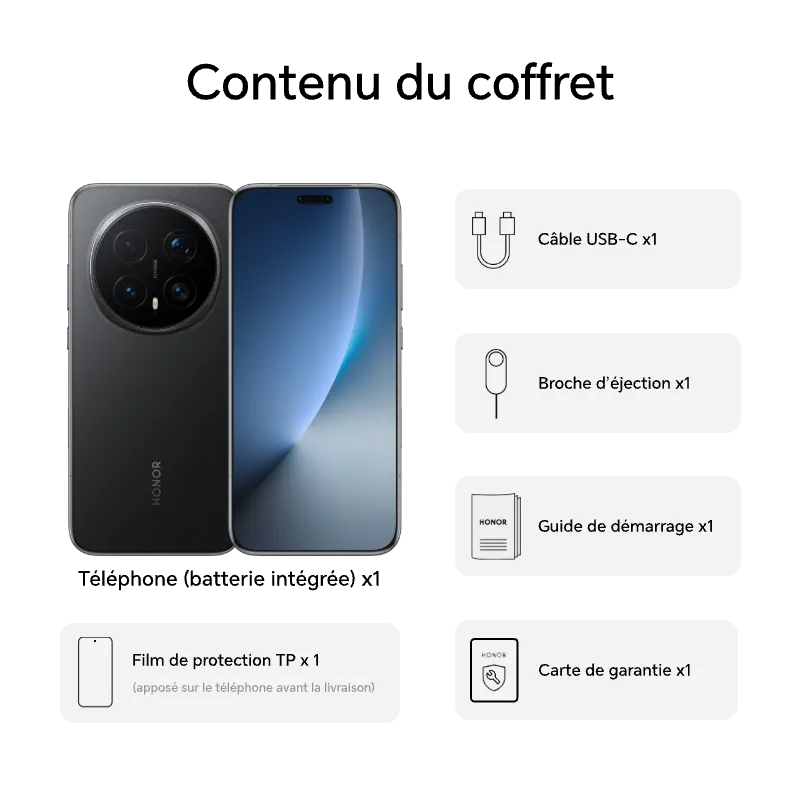 HONOR Magic8 Pro 12 Go + 512 Go Black