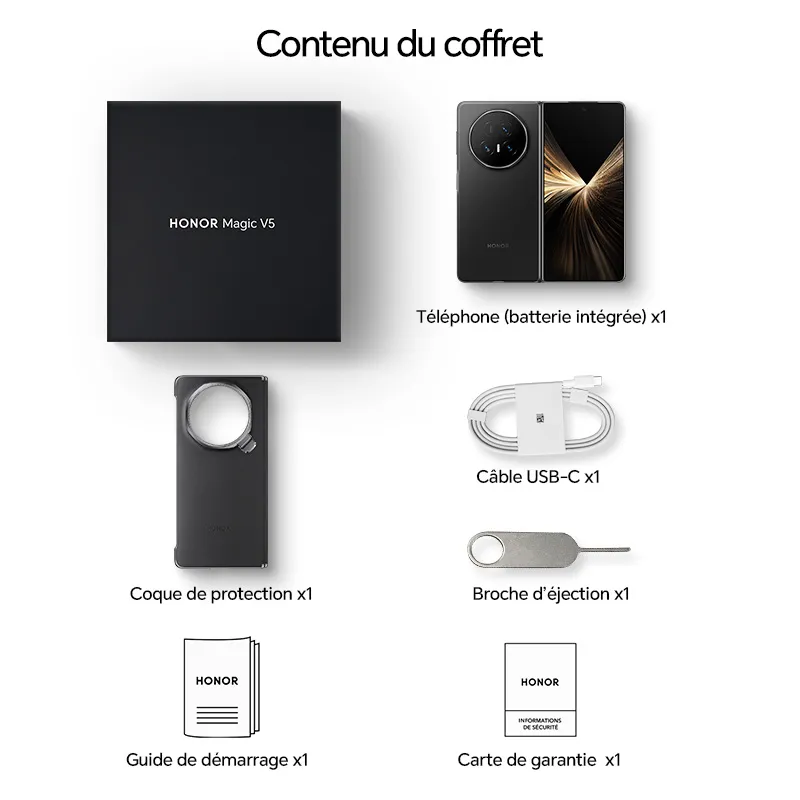 HONOR Magic V5 16 Go + 512 Go Black