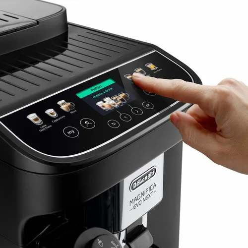 De’Longhi Magnifica Evo Next - Macchina Automatica per Caffè in Chicchi, Cappuccino, 10 Bevande, Nero (ECAM310.60.B)