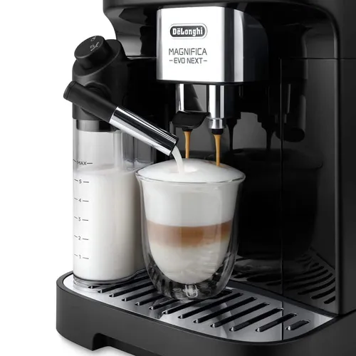 De’Longhi Magnifica Evo Next - Macchina Automatica per Caffè in Chicchi, Cappuccino, 10 Bevande, Nero (ECAM310.60.B)