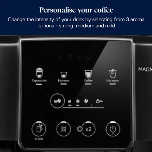 De’Longhi Magnifica Start - Macchina Automatica per Caffè in Chicchi, 4 bevande one touch, Nero (ECAM220.60.B)