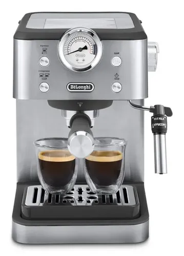 De’Longhi CLASSIC - Macchina da Caffè Manuale Espresso e Cappuccino, Polvere e Cialde ESE,15 Bar, 1.7L, Metal (EM450.M)