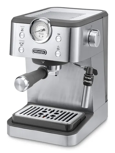 De’Longhi CLASSIC - Macchina da Caffè Manuale Espresso e Cappuccino, Polvere e Cialde ESE,15 Bar, 1.7L, Metal (EM450.M)