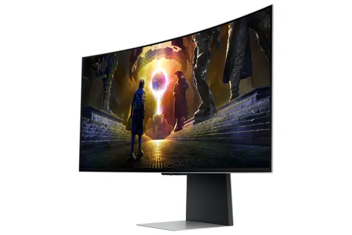 Samsung G85SD computer monitor 86.4 cm (34") 3440 x 1440 pixels UltraWide Quad HD OLED Silver