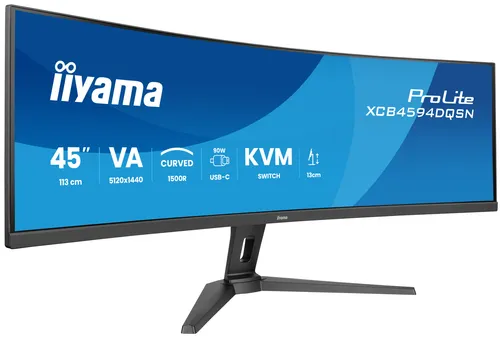 iiyama G-MASTER 45"LCD Curved Bus. UWQHD computer monitor 113 cm (44.5") 5120 x 1440 pixels Dual QHD LED Black